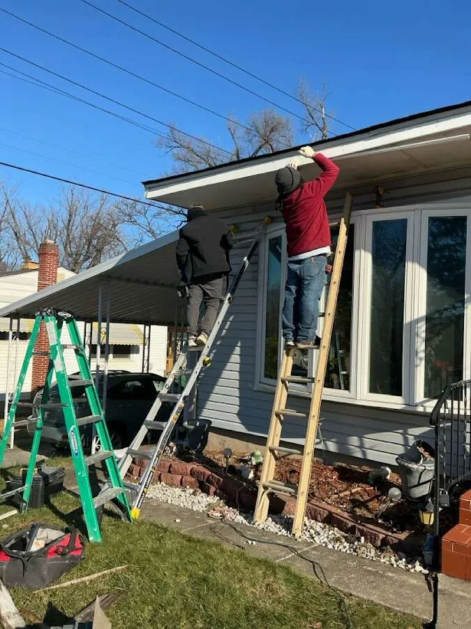 Restoration crew performing exterior repair in Springfield